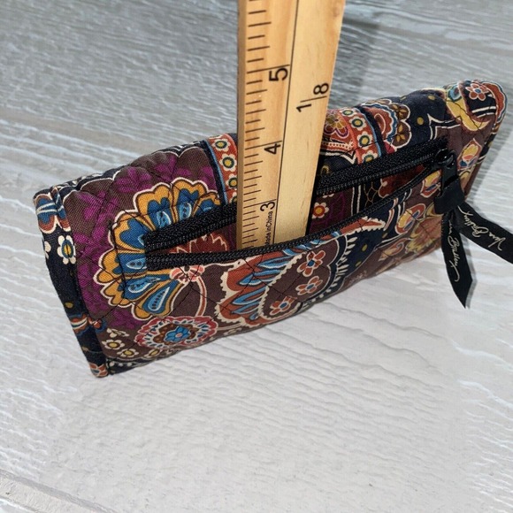 Vera Bradley Wallet With Strap Crossbody Kensington Brown Paisley Retired Print - Picture 6 of 10